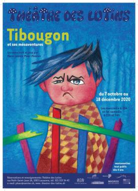 Affiche; Jeune homme boudeur devant une barrière cassée